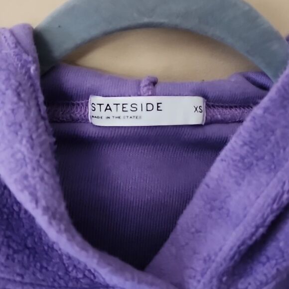 Anthroologie (stateslide) fuzzy soft Hoodie pullover XS NWT - Picture 6 of 6